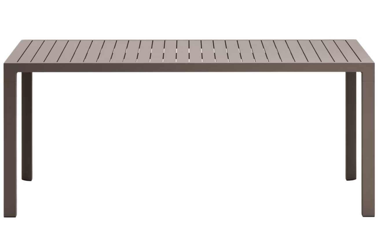 Hnědý kovový zahradní jídelní stůl Kave Home Culip 180 x 90 cm