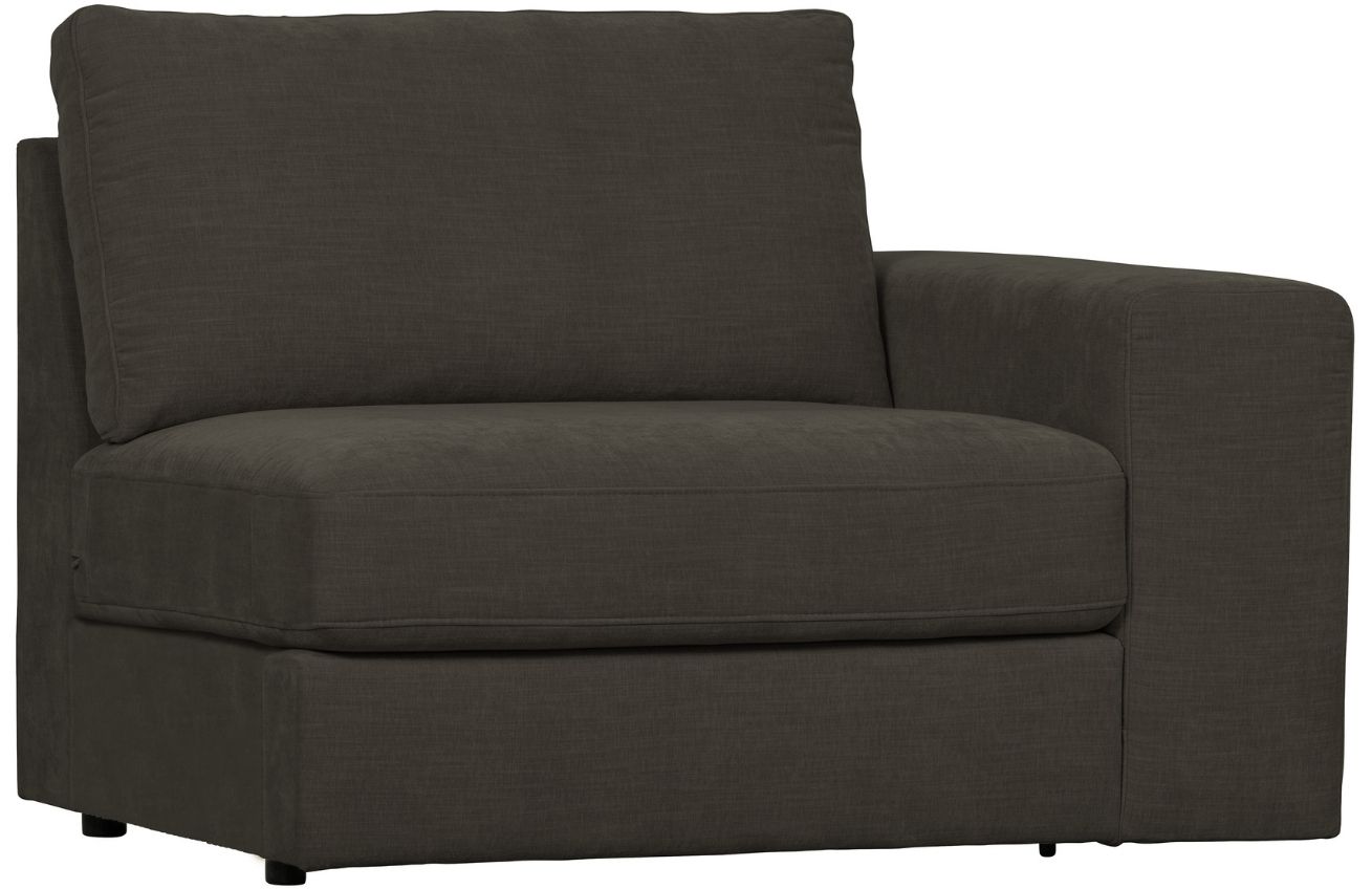 Hoorns Antracitově šedý látkový koncový modul Flaireen 115 cm