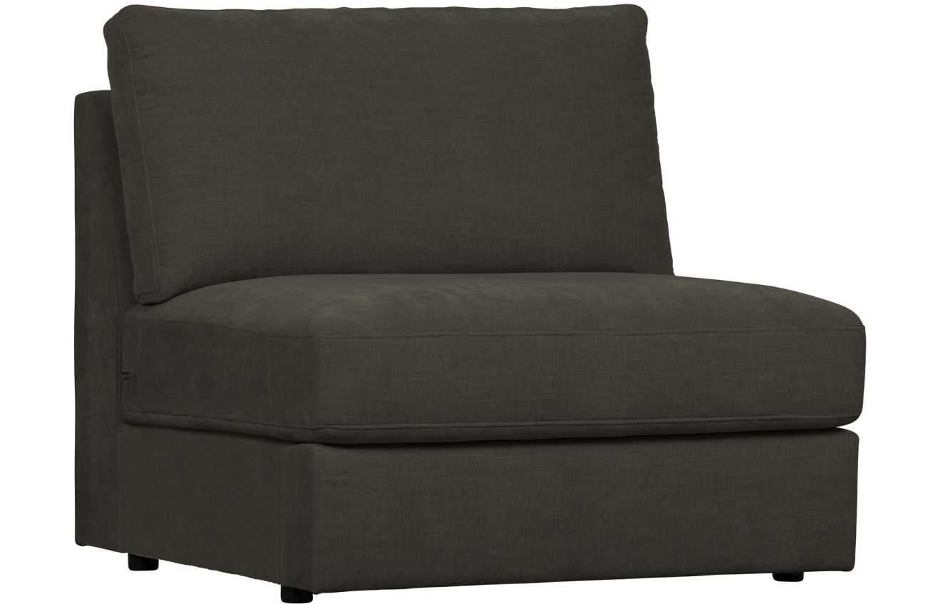 Hoorns Antracitově šedý látkový středový modul Flaireen 90 cm