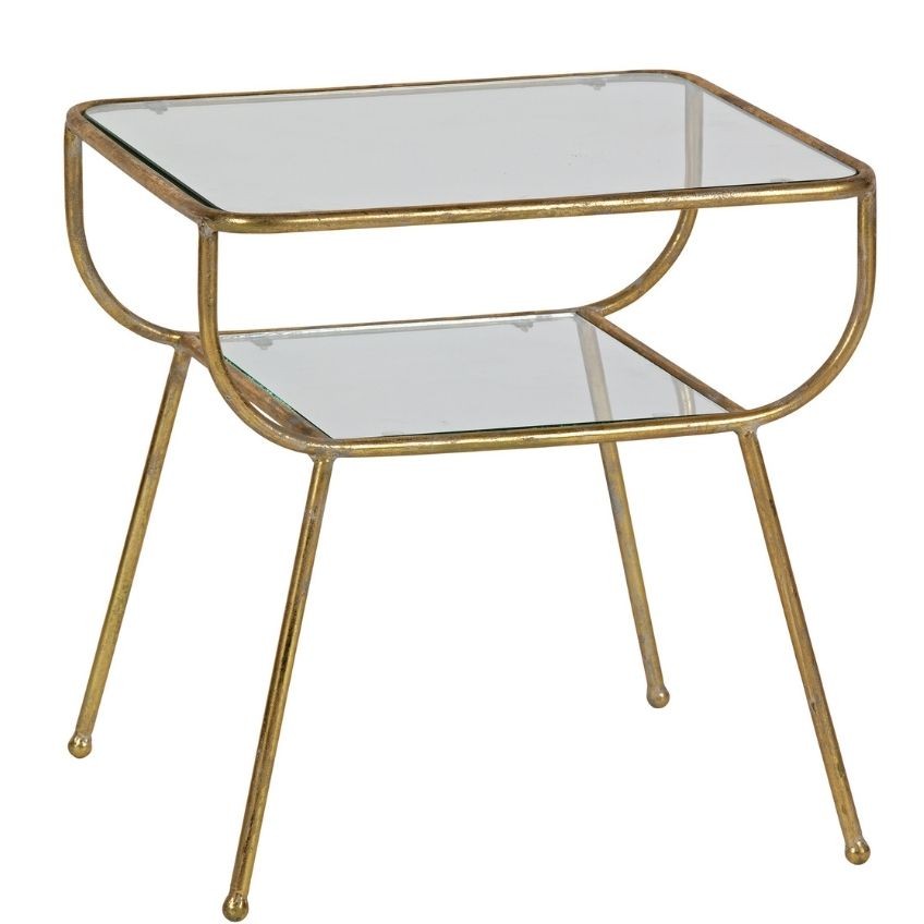 Hoorns Mosazný odkládací stolek Antique 47x40