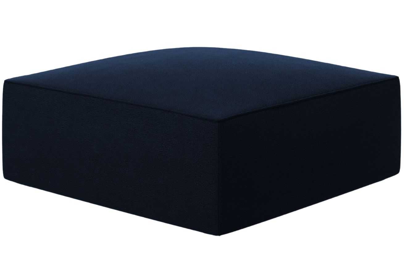 Královsky modrá sametová podnožka MICADONI Ruby 93 x 93 cm