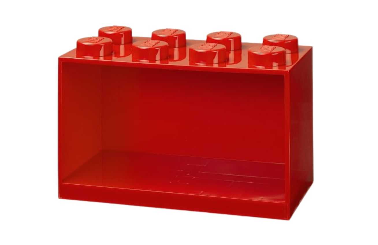 Lego® Červená nástěnná police LEGO® Storage 21 x 32 cm