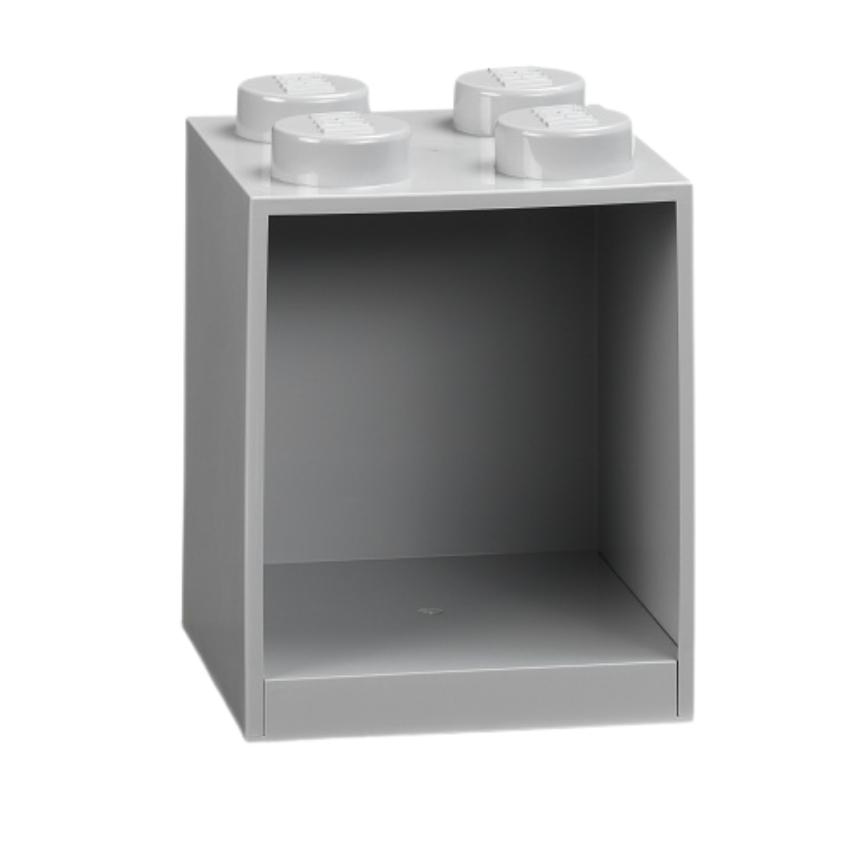 Lego® Šedá nástěnná police LEGO® Storage 21 x 16 cm