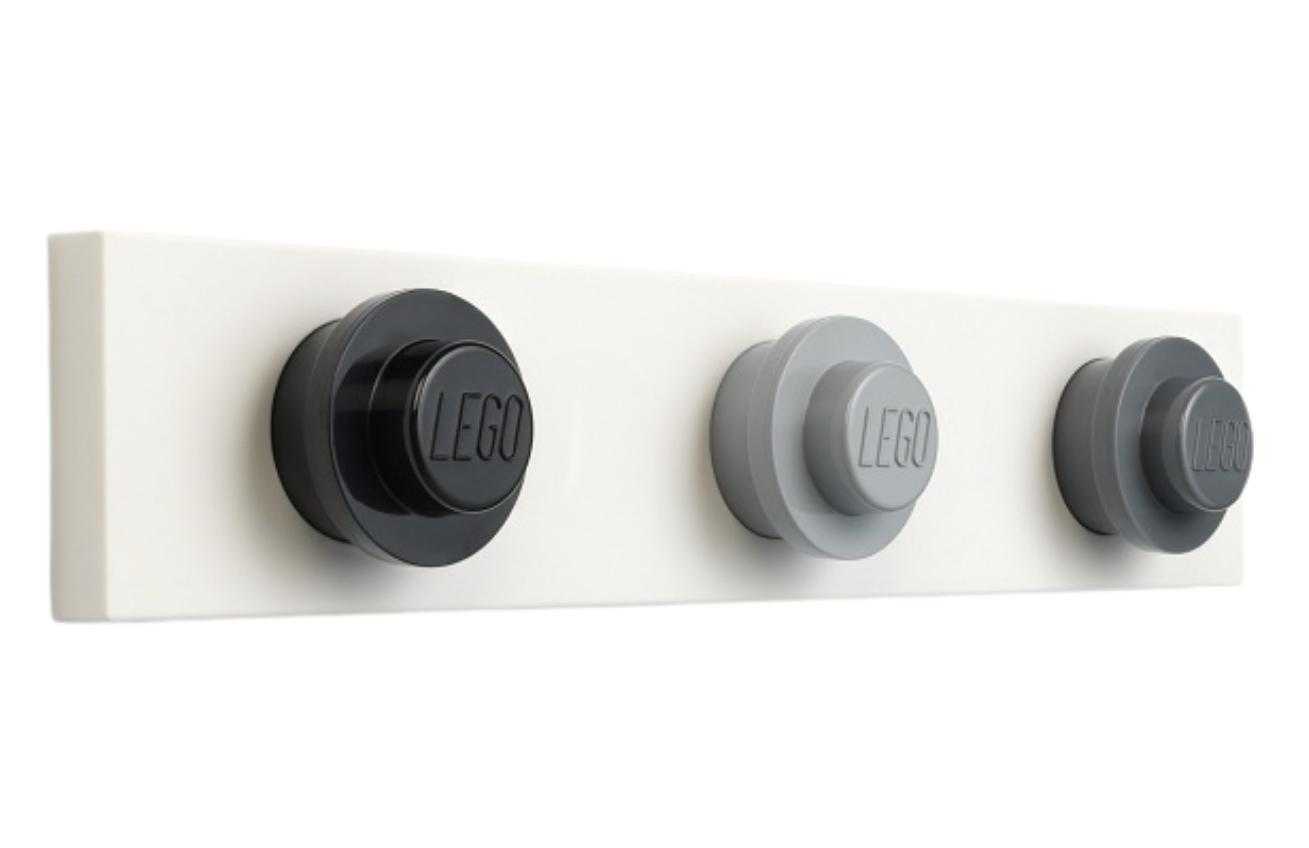 Lego® Šedo bílý věšák LEGO® Storage 33 x 6