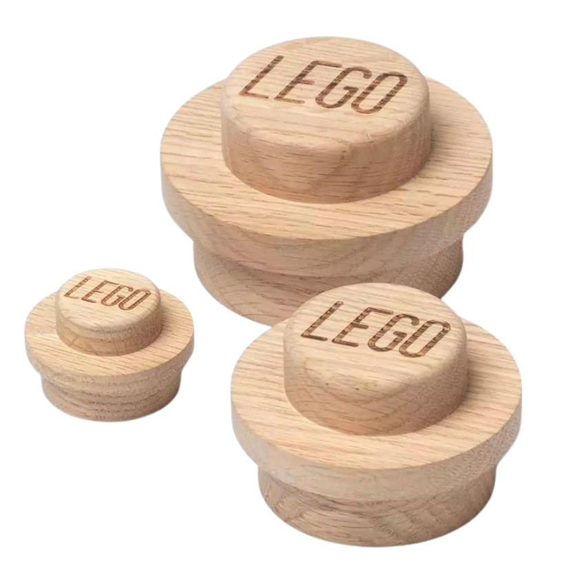 Lego® Světlá dubová sada tří věšáků LEGO® Wood