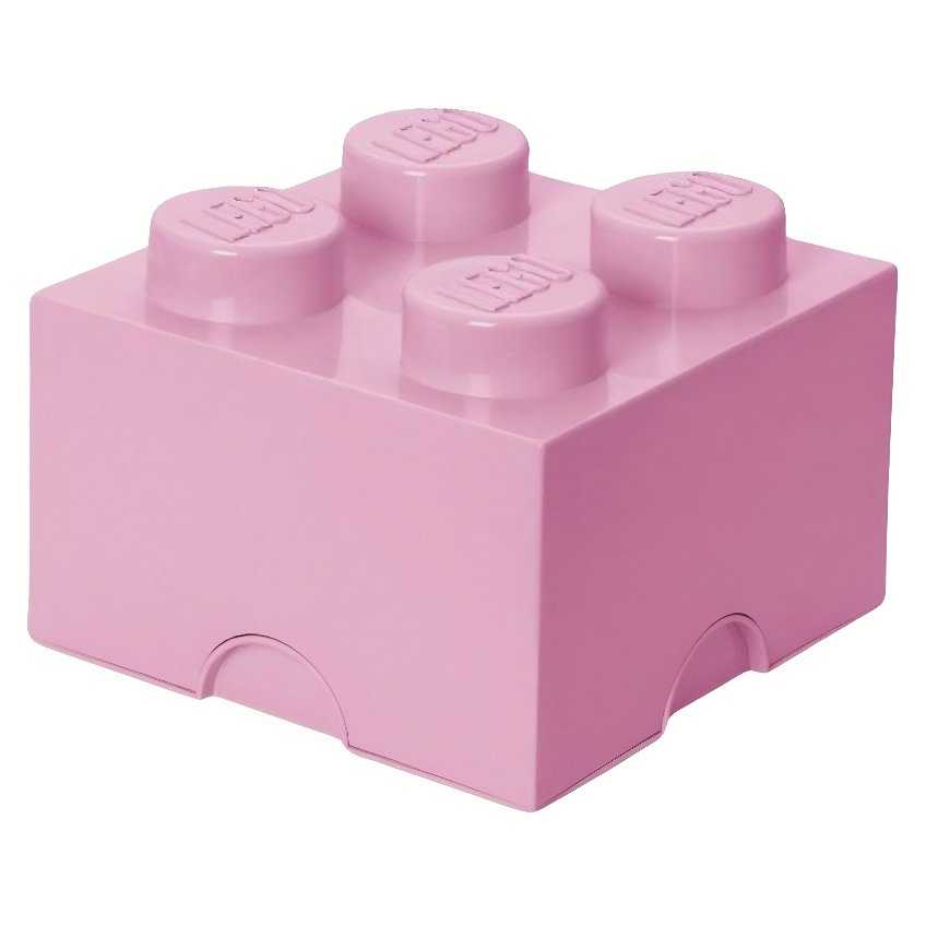 Lego® Světle růžový úložný box LEGO® Smart 25 x 25 cm