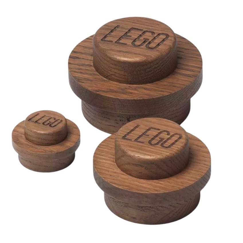 Lego® Tmavá dubová sada tří věšáků LEGO® Wood