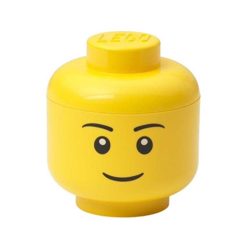 Lego® Žlutý úložný box ve tvaru hlavy LEGO® Boy mini 12 cm