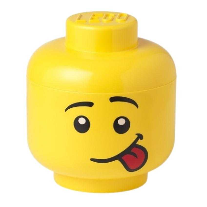 Lego® Žlutý úložný box ve tvaru hlavy LEGO® Silly 19 cm