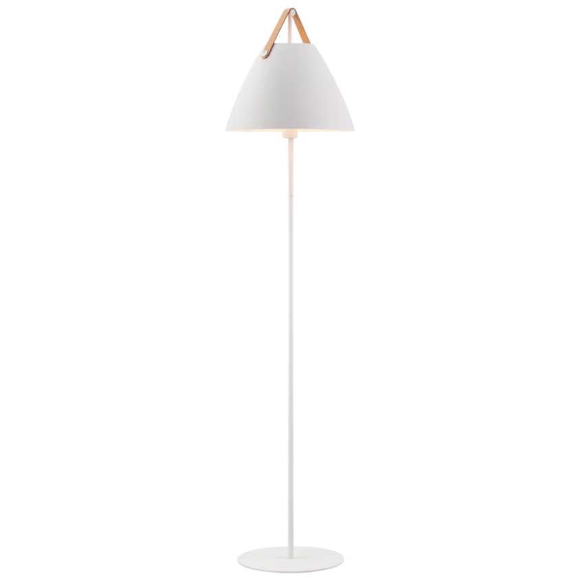 Nordlux Bílá kovová stojací lampa Strap 155 cm