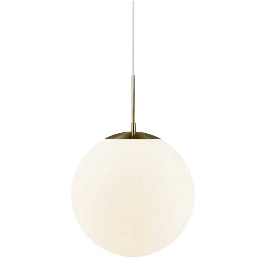 Nordlux Opálově bílé skleněné závěsné světlo Grant 35 cm