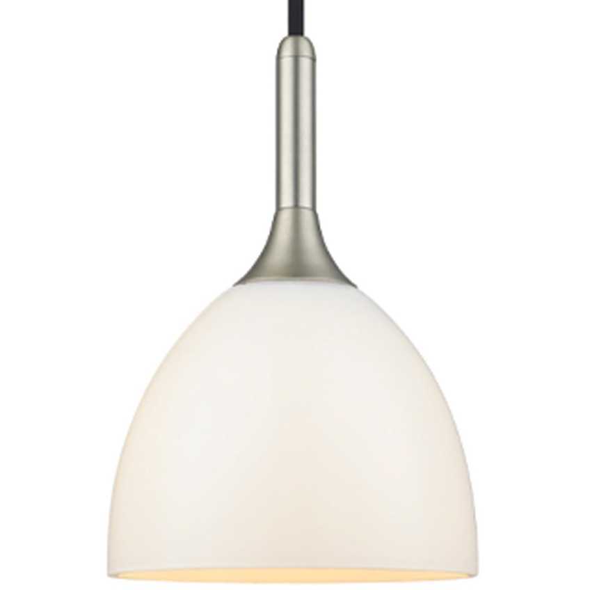 Opálově bílé skleněné závěsné světlo Halo Design Bellevue II. 24 cm