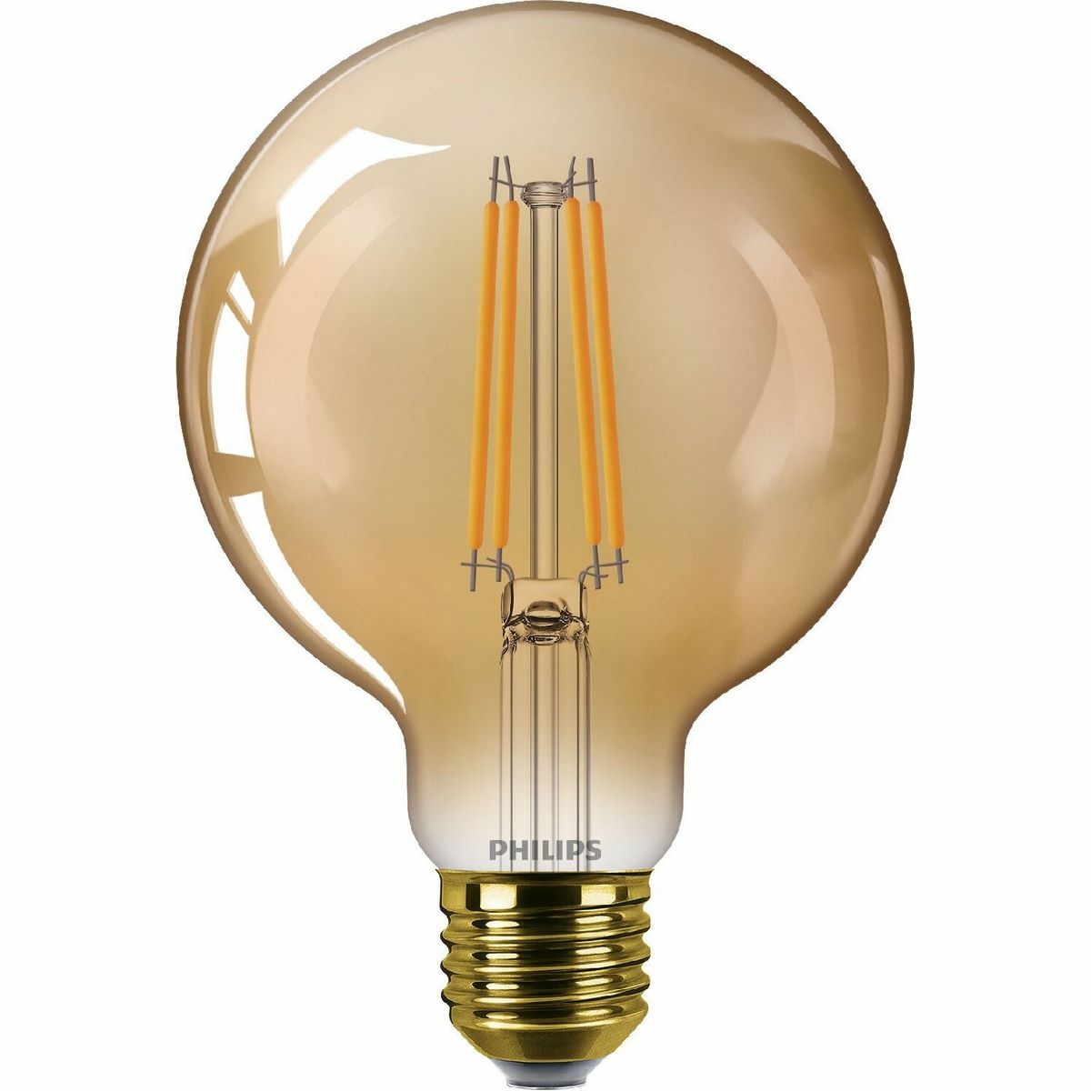 Philips LED filament žárovka E27 G95 7W (40W) 1800K nestmívatelná