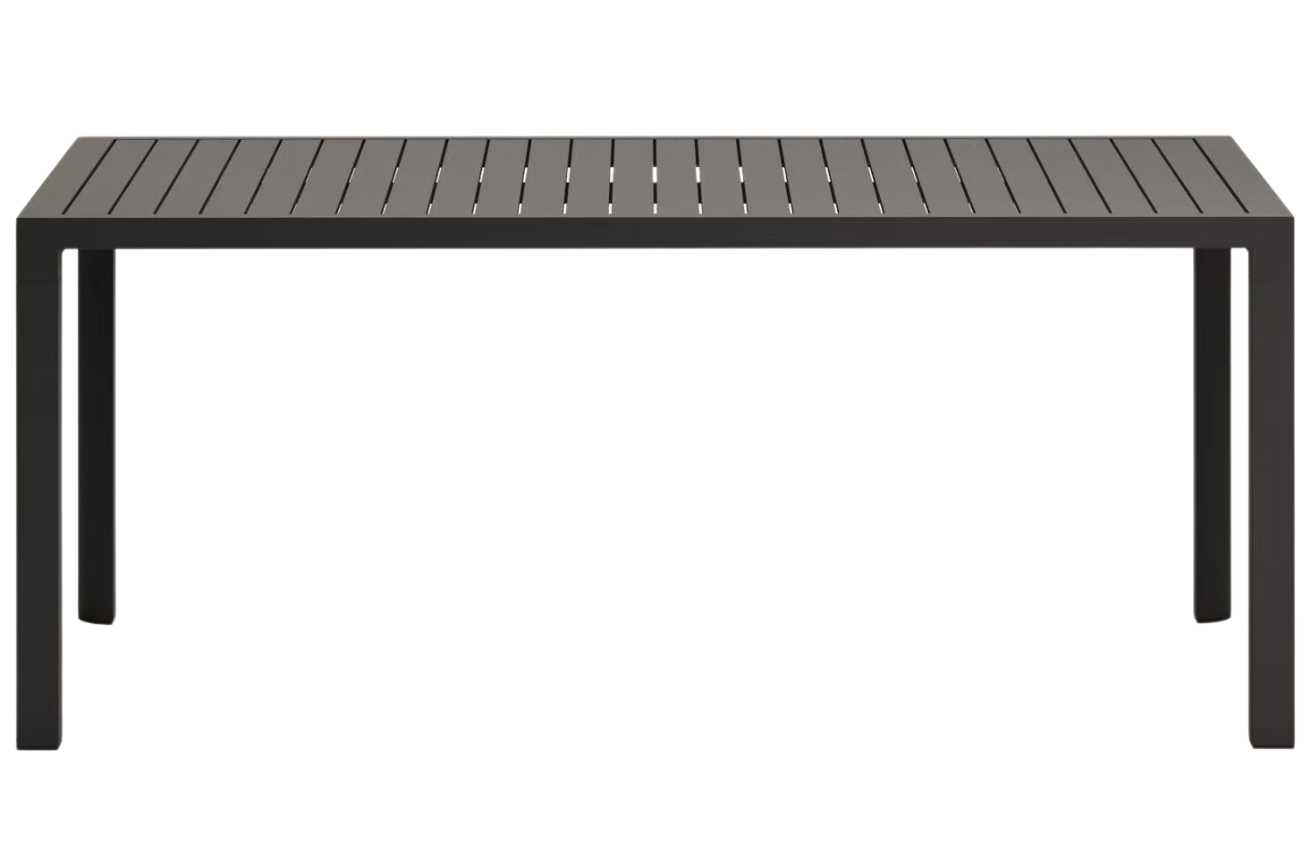 Šedý kovový zahradní jídelní stůl Kave Home Culip 180 x 90 cm