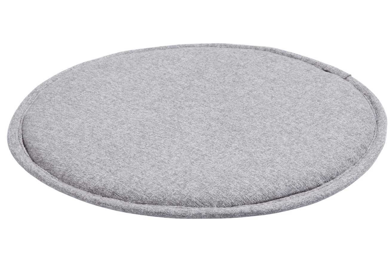 Světle šedý látkový podsedák Kave Home Silke 35 cm