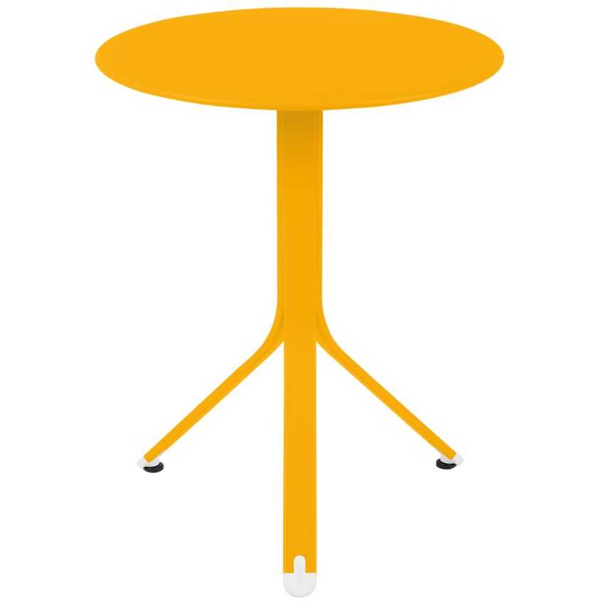 Žlutý kovový stůl Fermob Rest'O Ø 60 cm