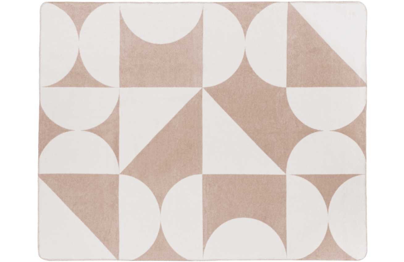noo.ma Béžovo-bílý pléd Tul 200 x 150 cm