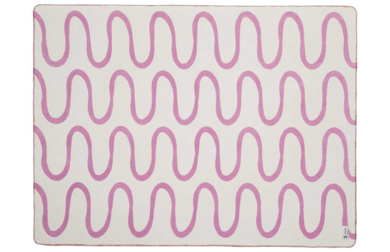 noo.ma Béžovo-fialový pléd Swirl 200 x 150 cm