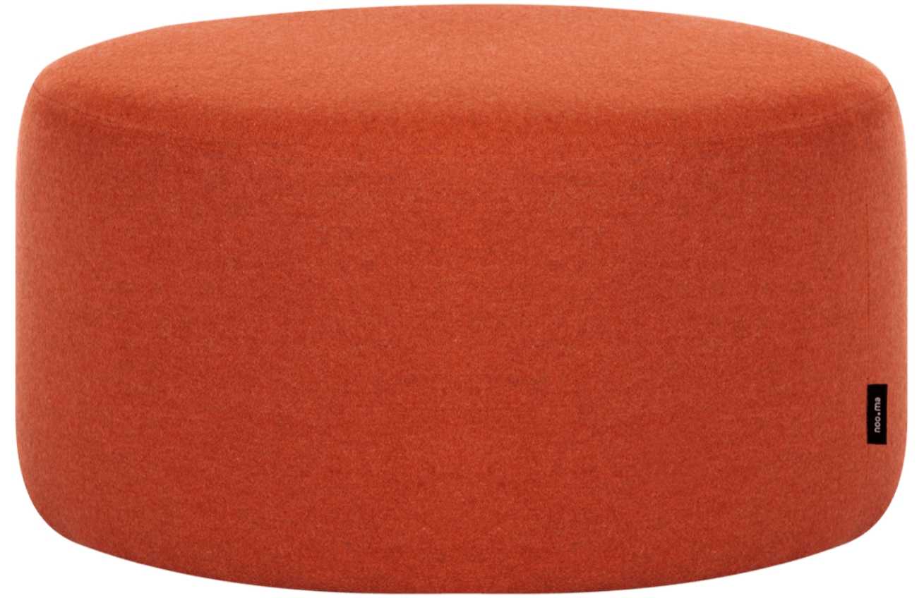 noo.ma Oranžový vlněný puf Folk 50 cm