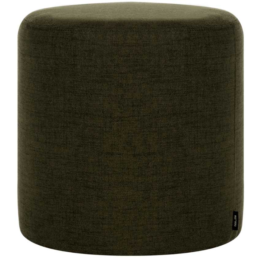 noo.ma Tmavě zelený čalouněný puf Folk 40 cm