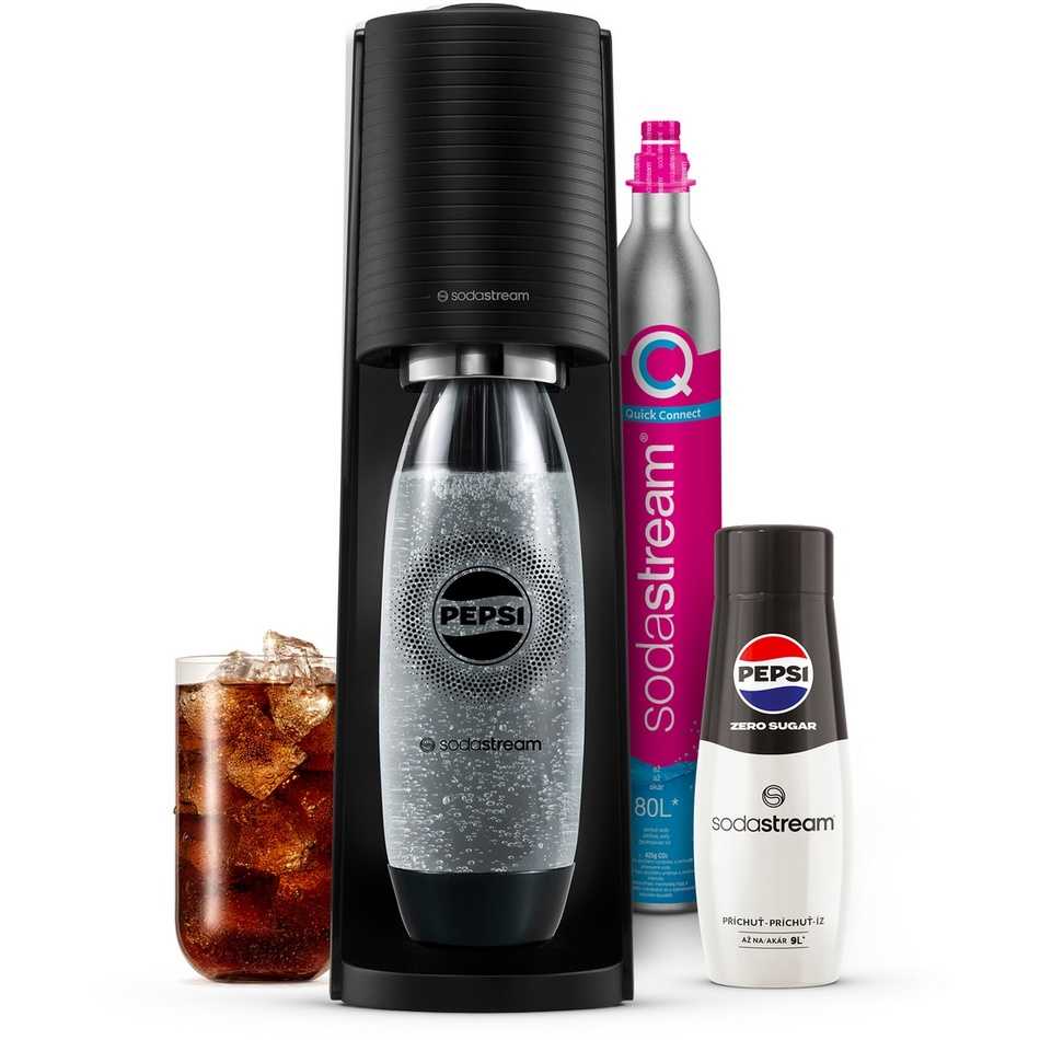 Sodastream Terra Black Pepsi Zero Mpack výrobník perlivé vody Sodastream
