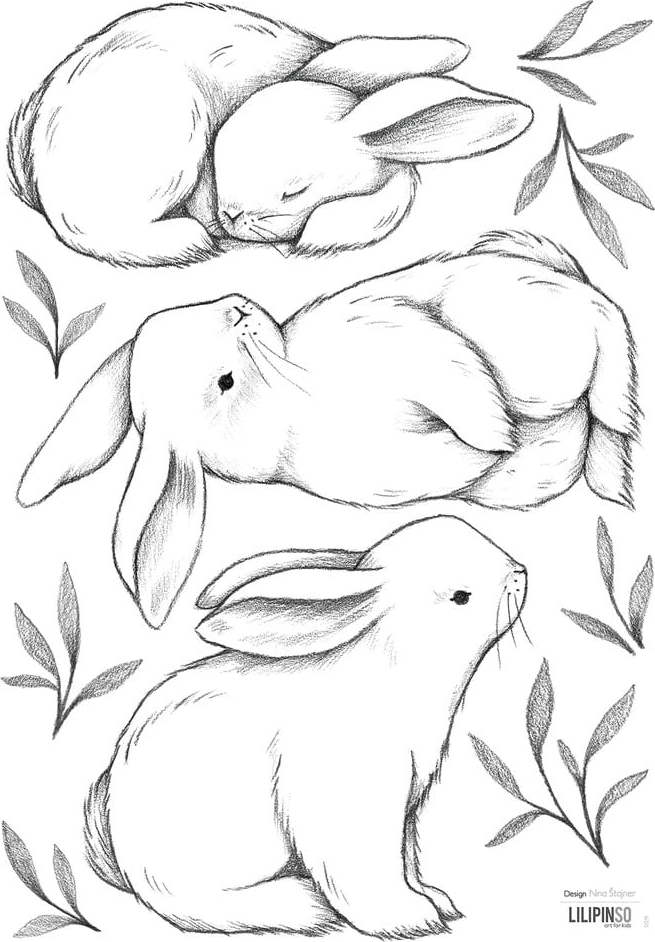 Arch samolepek 30x42 cm Bunnies – Lilipinso
