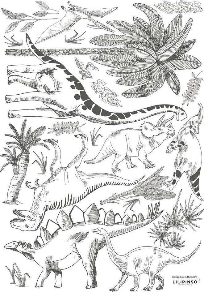 Arch samolepek 30x42 cm Dinosaurs & Plants – Lilipinso
