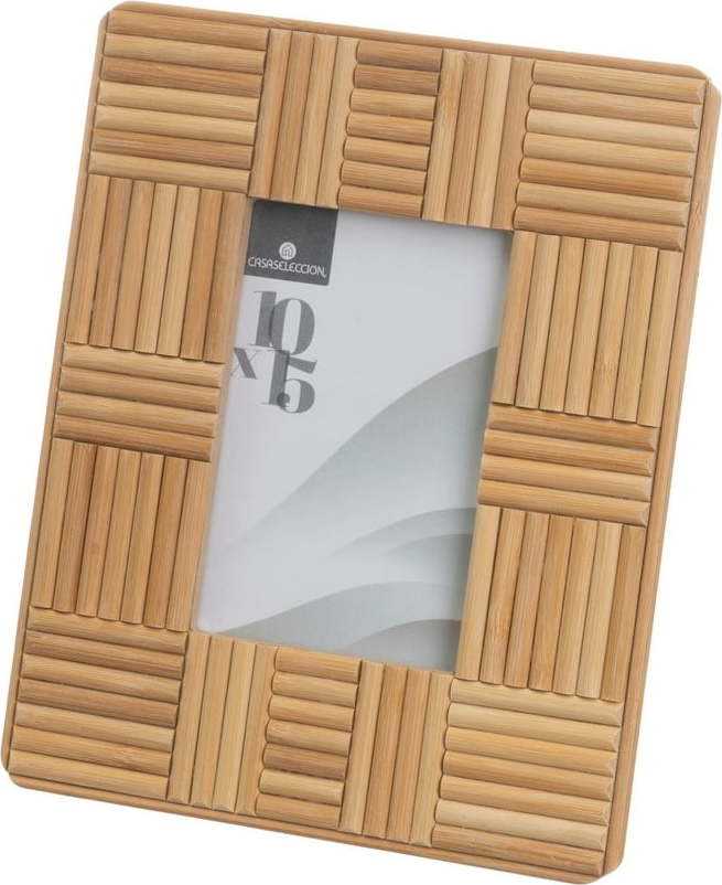 Bambusový stojací rámeček v přírodní barvě 21x26 cm – Casa Selección