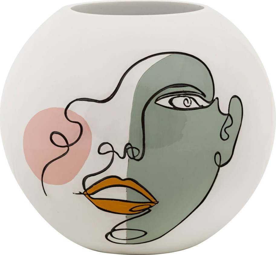 Bílá váza z polyresinu 22 cm Art – Mauro Ferretti