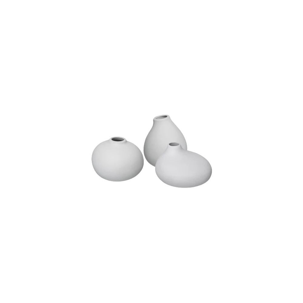 Bílé porcelánové vázy v sadě 3 ks (výška 9 cm) Nona – Blomus