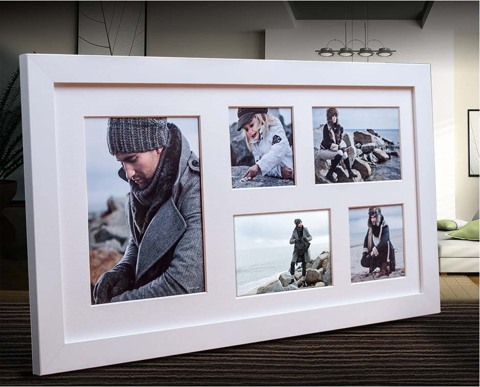 Bílý rámeček na 5 fotografií Styler Narvik