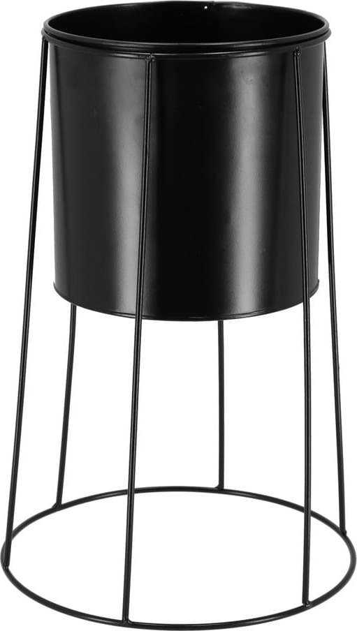 Černý držák na květináč Esschert Design Planter
