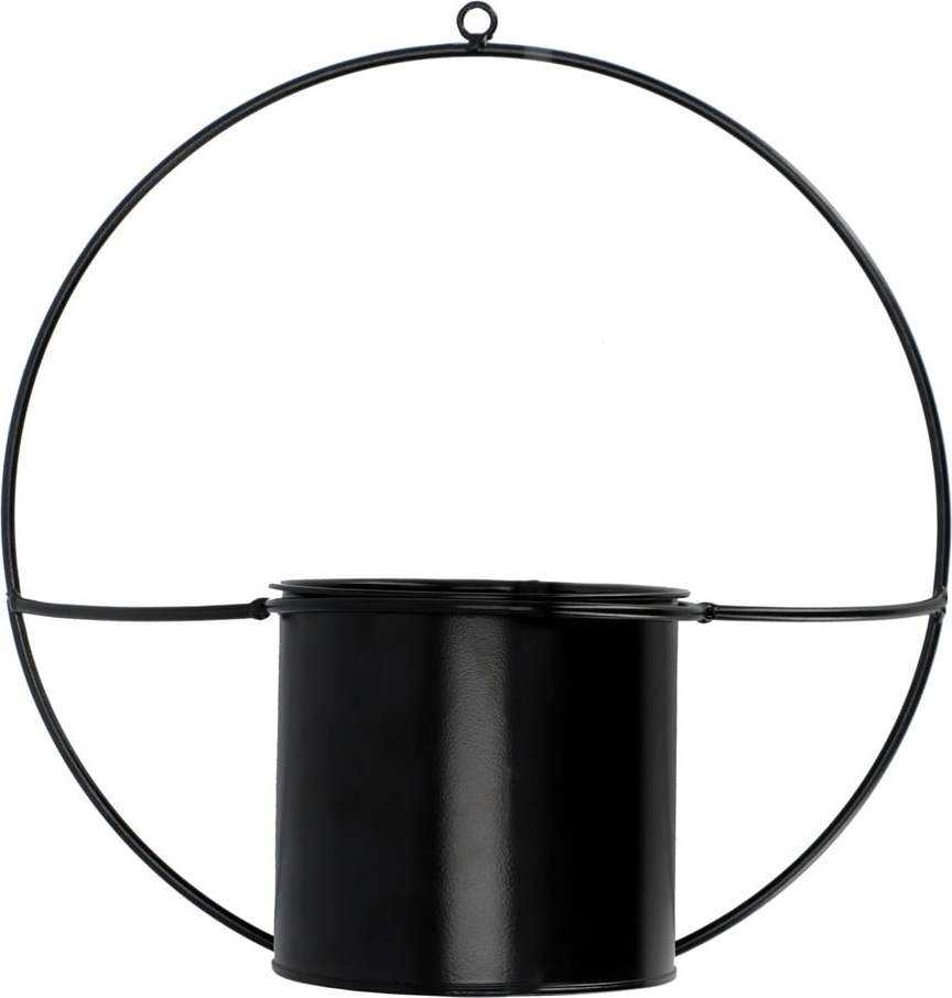 Černý nástěnný držák na květináč Esschert Design Planter
