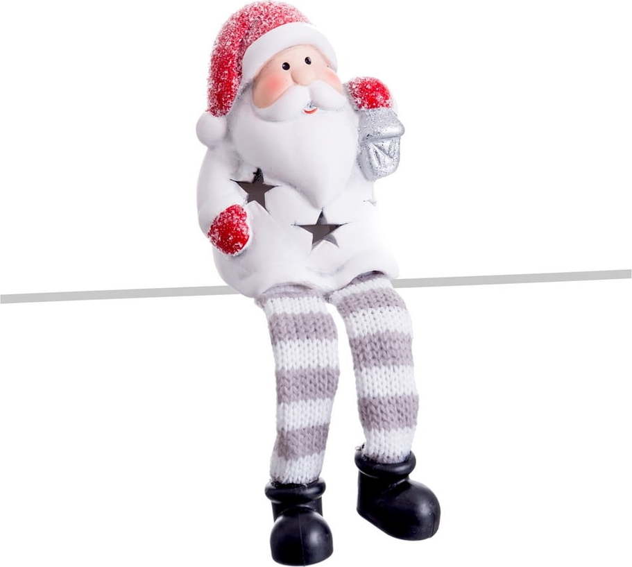 Červeno-bílá světelná dekorace s vánočním motivem Santa Claus – Casa Selección