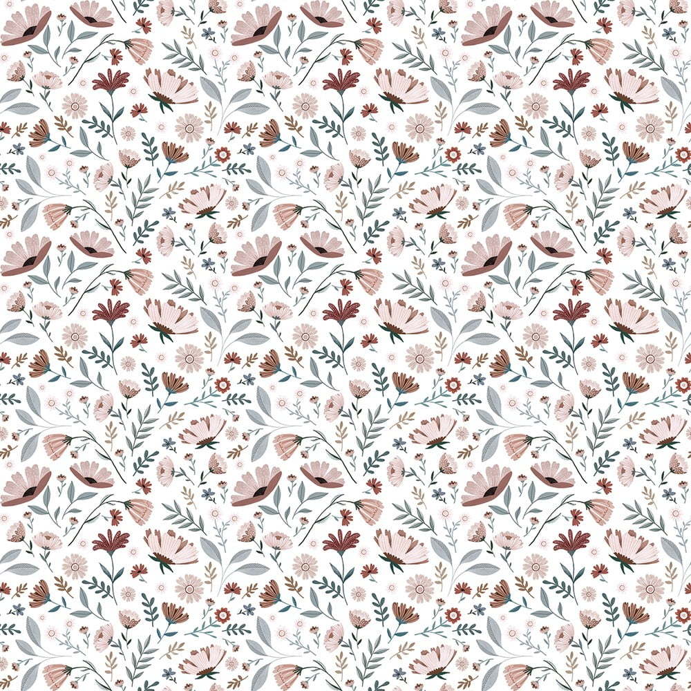 Dětská tapeta 10 m x 50 cm Ocean Flowers – Lilipinso