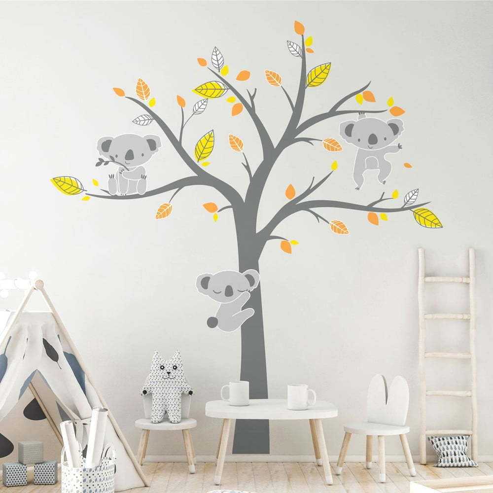 Dětské samolepky na zeď Ambiance Koala Autumn