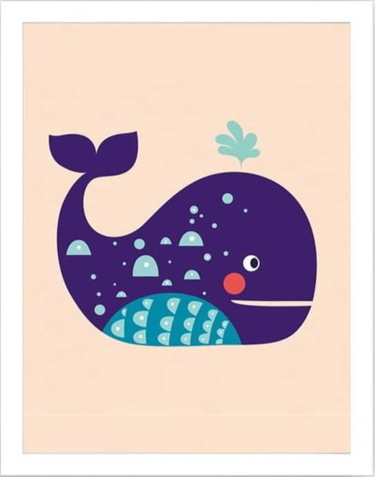 Dětský obrázek 24x29 cm Whale – Wallity