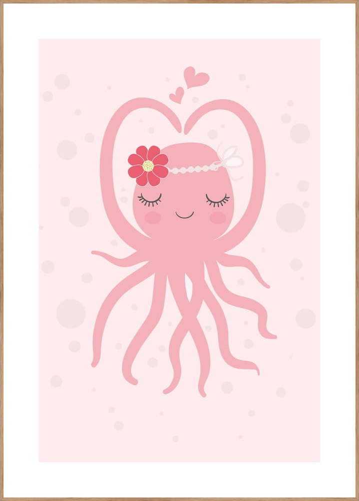 Dětský obrázek 30x40 cm Oktopus – Malerifabrikken