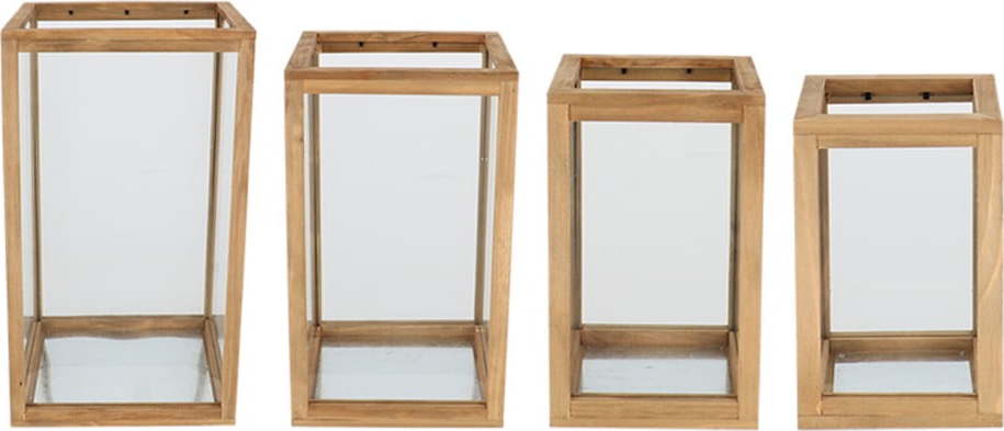 Dřevěná lucerna 4 ks (výška 51 cm) Woody – Esschert Design