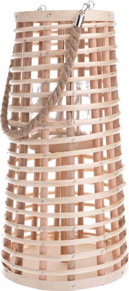 Dřevěná lucerna (výška 40 cm) – Dakls