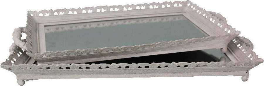 Kovové dekorativní tácy v sadě 2 ks 48x27 cm – Antic Line