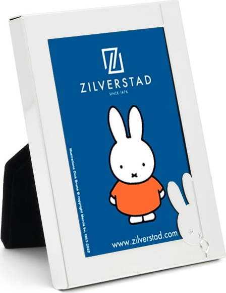 Kovový stojací rámeček ve stříbrné barvě 8x10 cm Miffy – Zilverstad