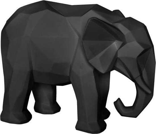 Matně černá soška PT LIVING Origami Elephant