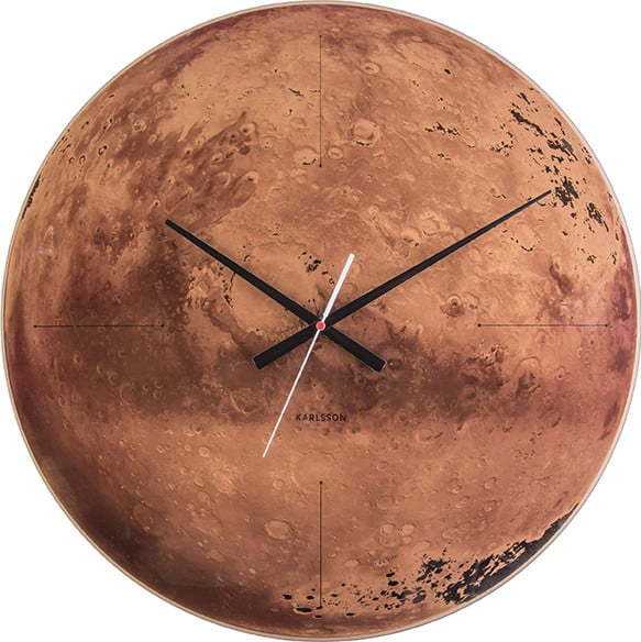 Měděné hodiny Karlsson Mars