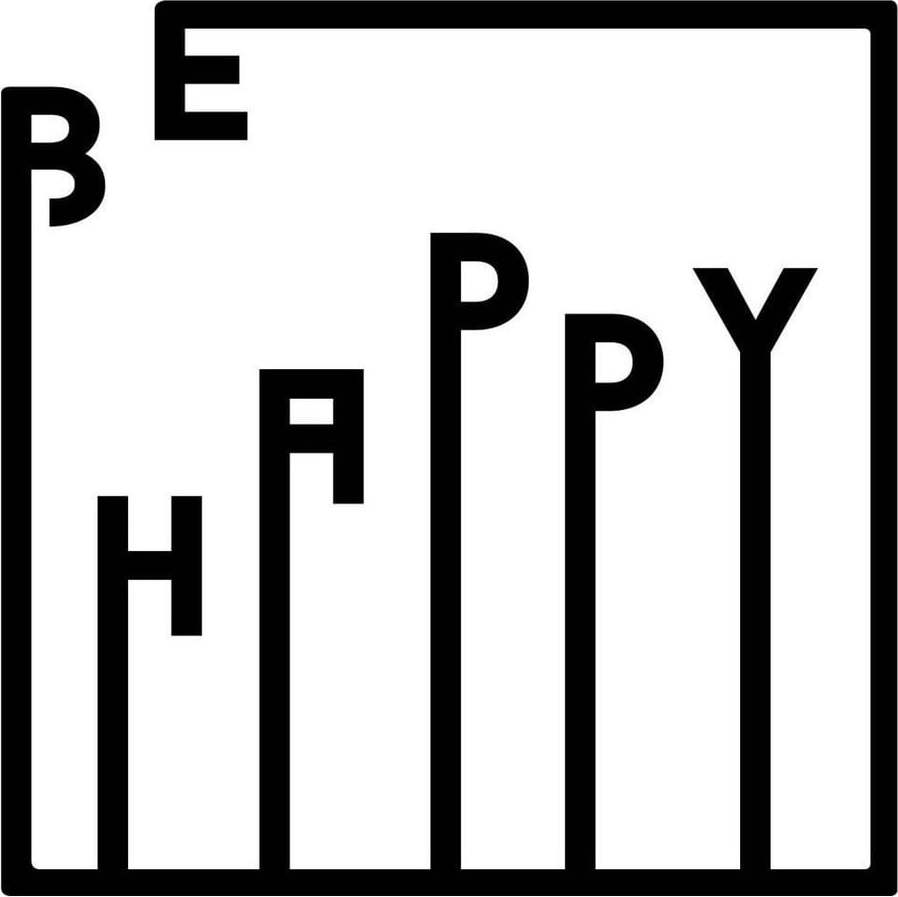 Nástěnná kovová dekorace Be Happy