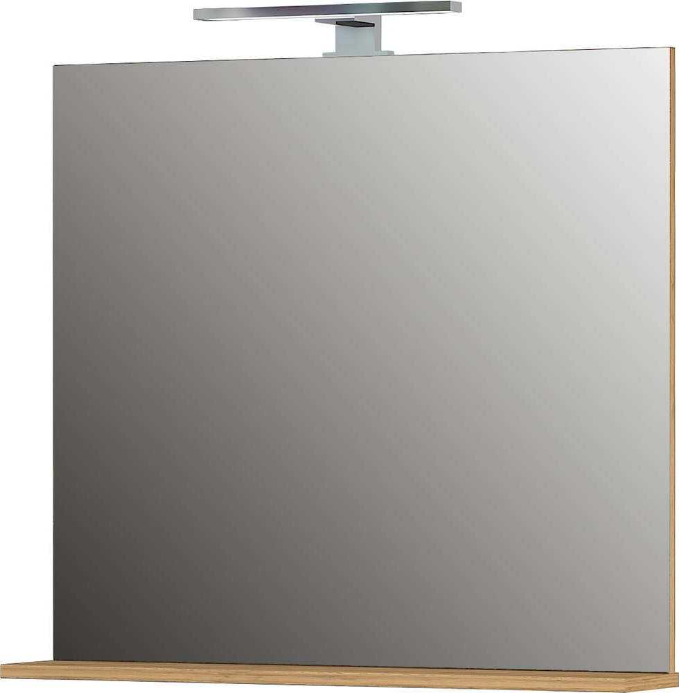Nástěnné zrcadlo s osvětlením a s poličkou 76x75 cm Mauresa – Germania