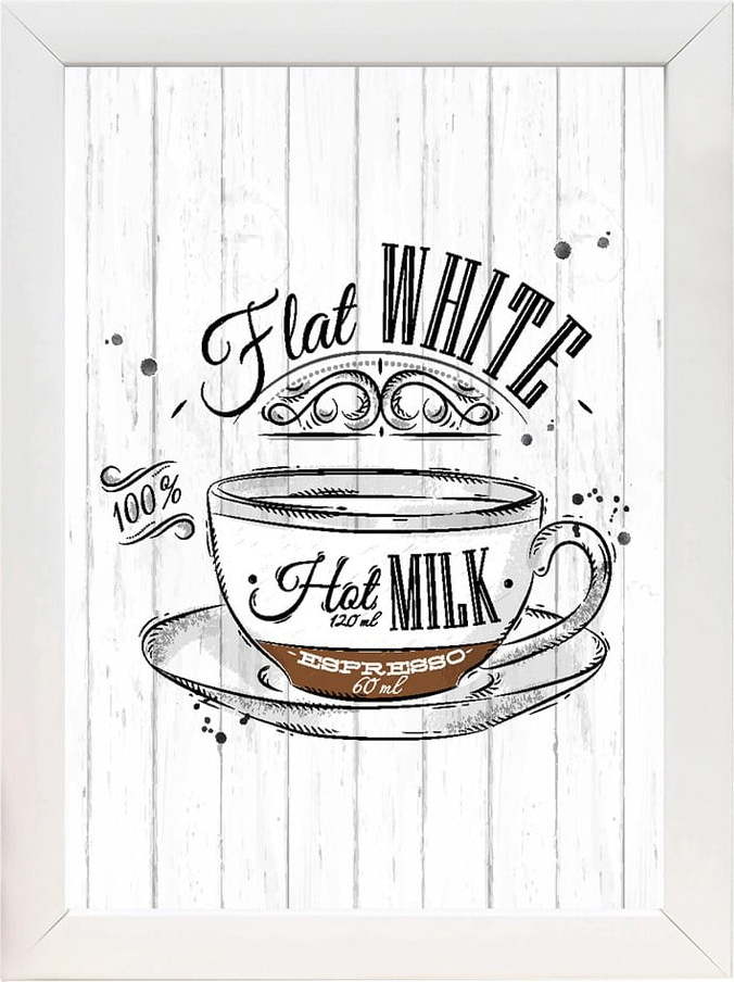 Obraz 24x29 cm Flat White – Wallity