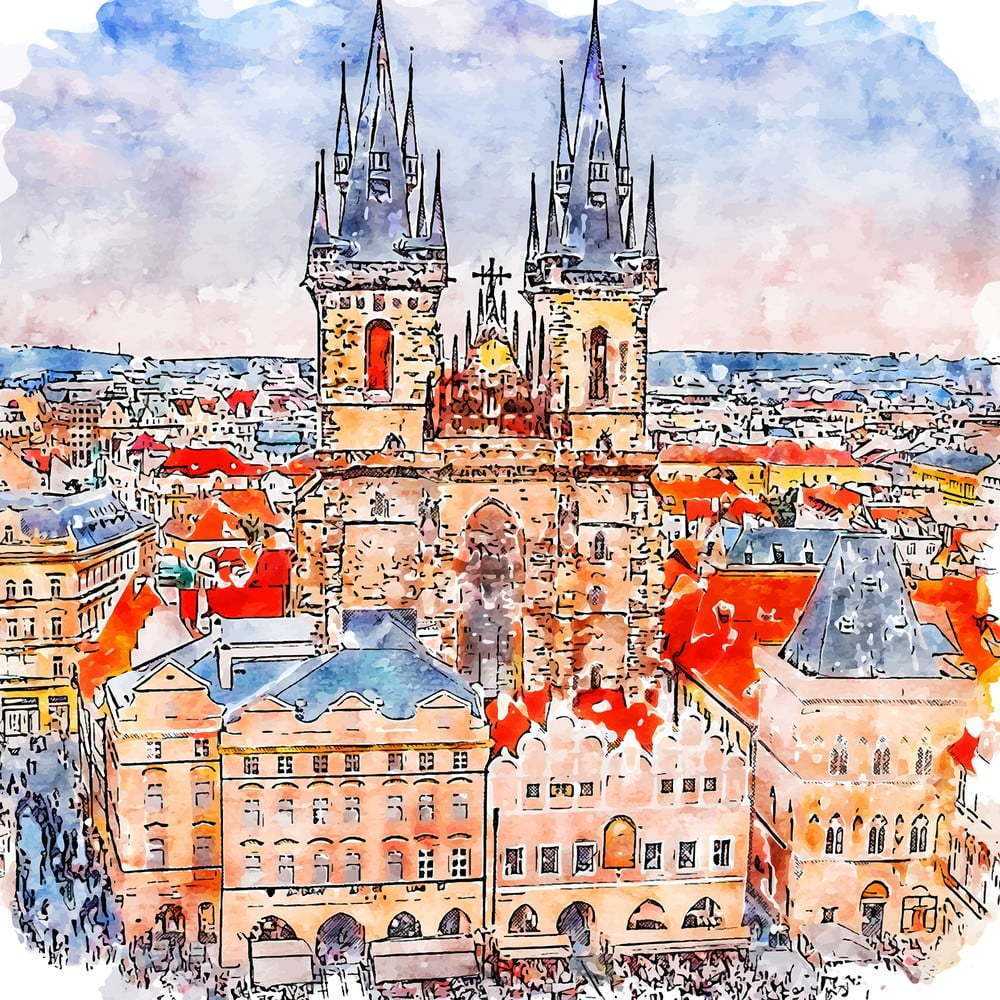 Obraz 30x30 cm Prague – Fedkolor
