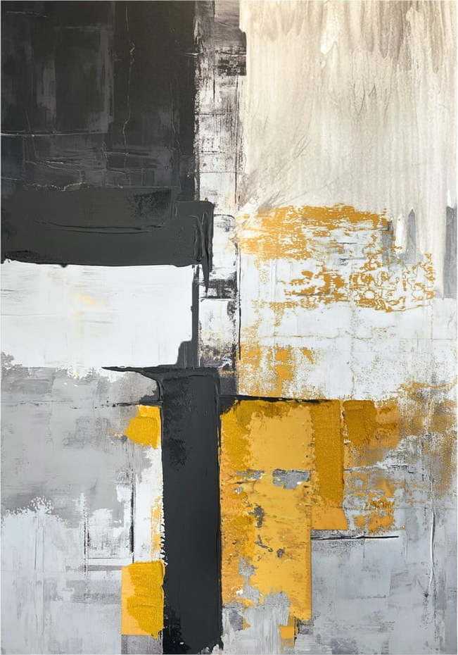 Obraz s ručně malovanými prvky 70x100 cm Jade – Styler