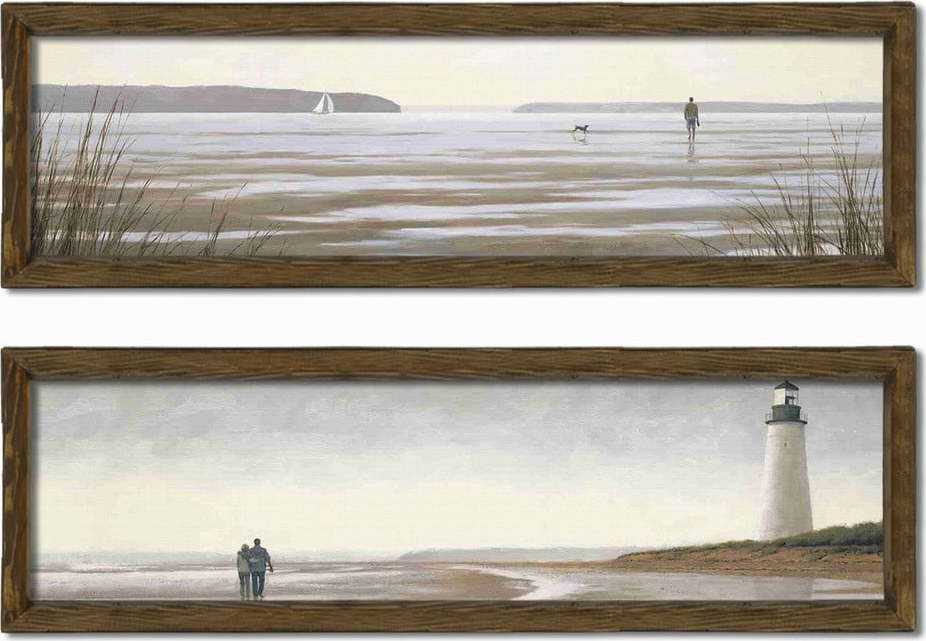 Obrazy v sadě 2 ks 70x19 cm Shore – Wallity